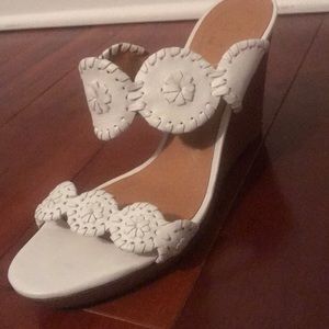 Jack Rogers Luccia wedge white sandel